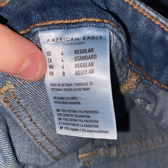 American Eagle Hi Rise Festival Mini Skirt Denim with Cargo Pockets Medium Wash - Picture 4 of 8